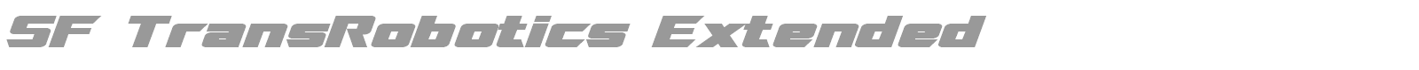SF TransRobotics Extended font preview